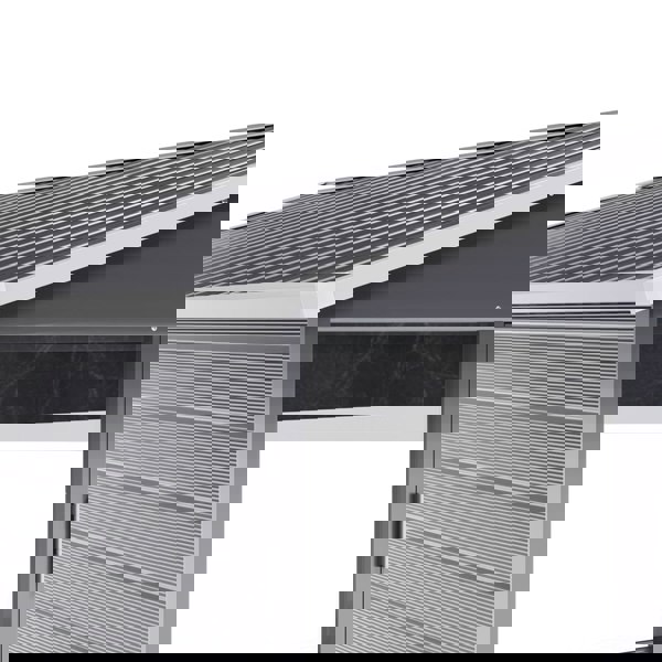 Charcoal Steel Tool Shed with Front Windows and Ventilation Living and Home 