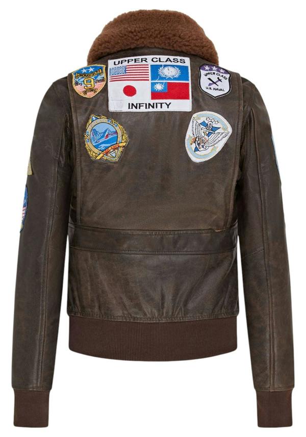 Infinity Leather Women's A2 Top Gun Leather Bomber Jacket-Sunbury