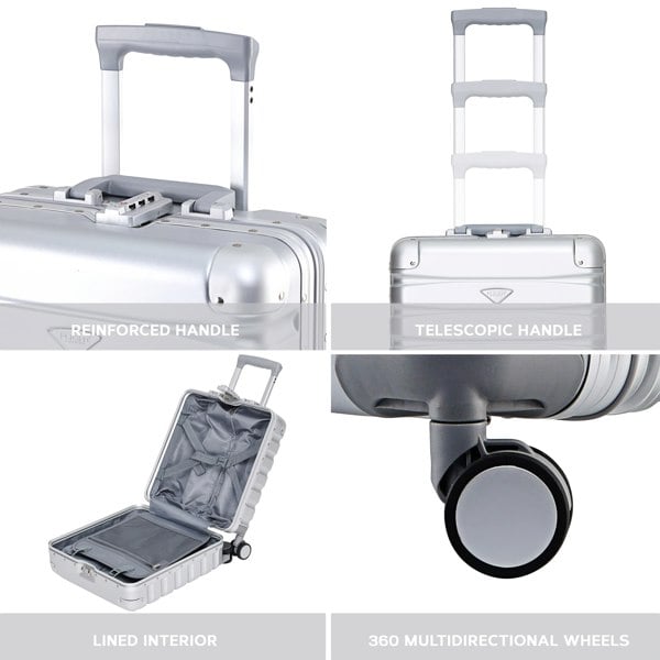 Flight Knight 45x36x20cm Hard Shell EasyJet Free Carry on Cabin Suitcase Travel Bag