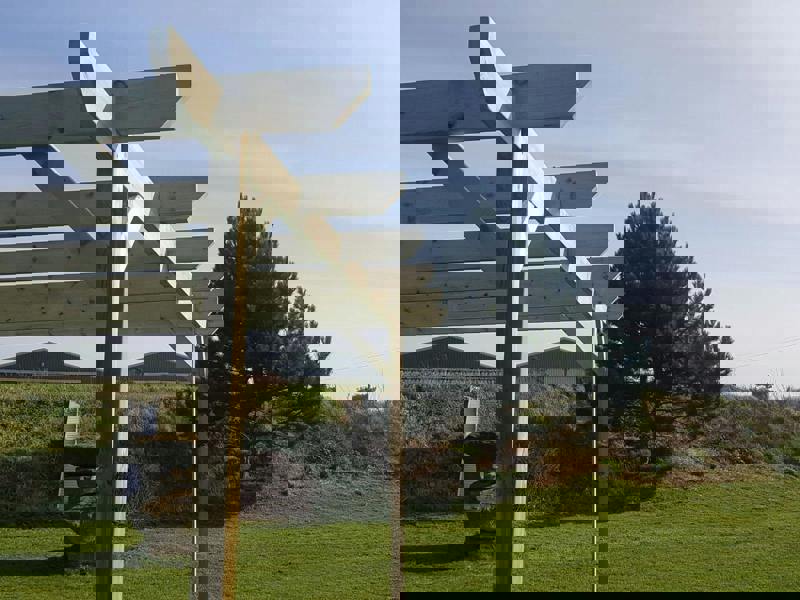 Arbor Garden Solutions Chamfered Wooden Pergola and Decking Kit