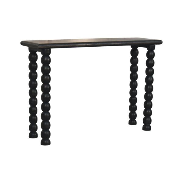 Artisan Furniture Solid Mango Wood Spindle Linear Console Dark brown
