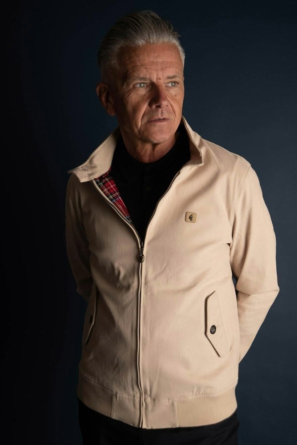 Gabicci V00GJ13  Mens Hamilton Harrington Style Twill Jacket Gabicci Vintage - OATMEAL