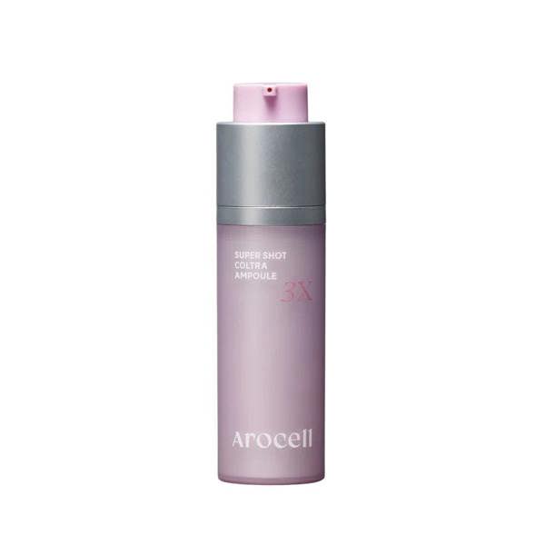 Arocell Super Shot Coltra Ampoule 3X – 30ml professional Korean ampoule with PLLA and Triple-Peptide complex available at Atelier De Glow UK.