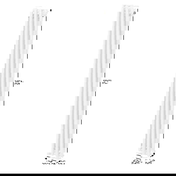 Monstershop Traditional 3 Column Radiator - 1800 x 292mm - White
