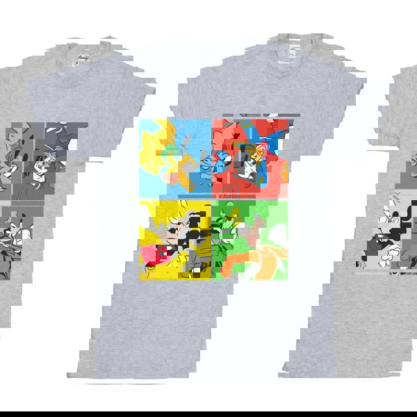 Disney Mens Mickey Mouse Friends T-Shirt - Sports Grey