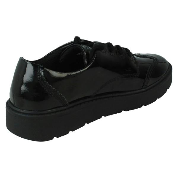 Clarks Girls Clarks Lace Up Brogue School Shoes Plain Jump