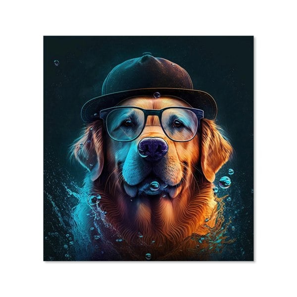 Warren Reed - Designer Golden Retriever Dog Kitchen Splashback