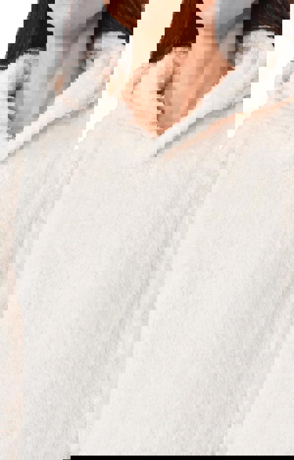 Smart Living Women's Teddy Fleece Hoodie - Cream