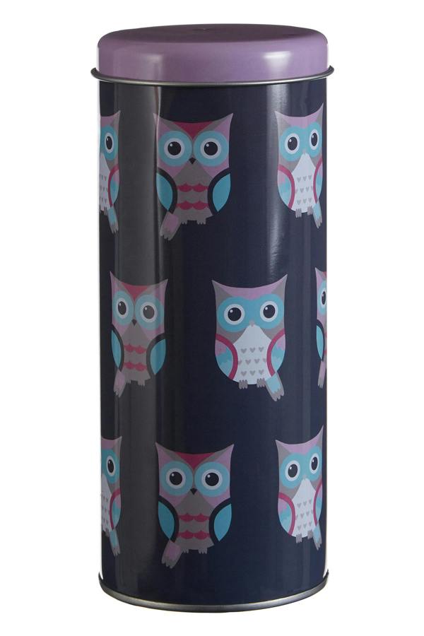 Happy Owls Round Storage Canister