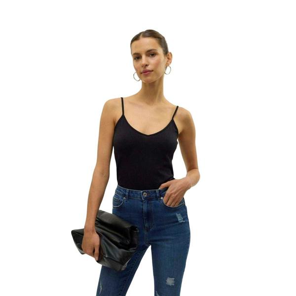 Vero Moda Womens/Ladies Cotton Blend Vest Top - Black - 