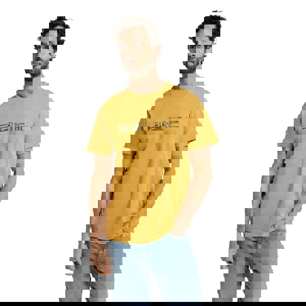 Animal Mens Jacob Back Print Organic Logo T-Shirt - Yellow - 