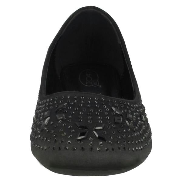 Spot On Ladies Spot On Flat Diamante Ballerinas