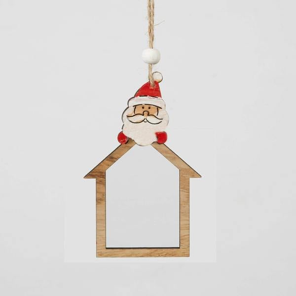 3 Piece Wooden Christmas Hanging Decorations Set with Santa, Reindeer and Snowman image 8