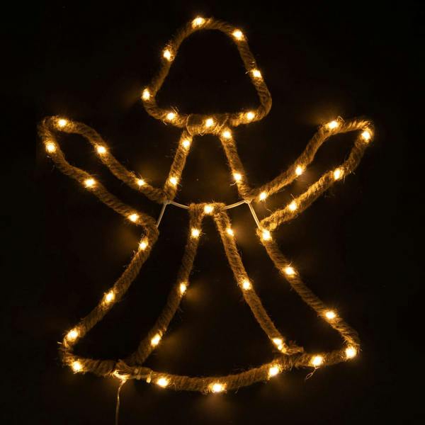 5cm Angel LED Hemp Rope Silhouette Light, Battery Operated Hanging Decoration for Home or Garden image 4