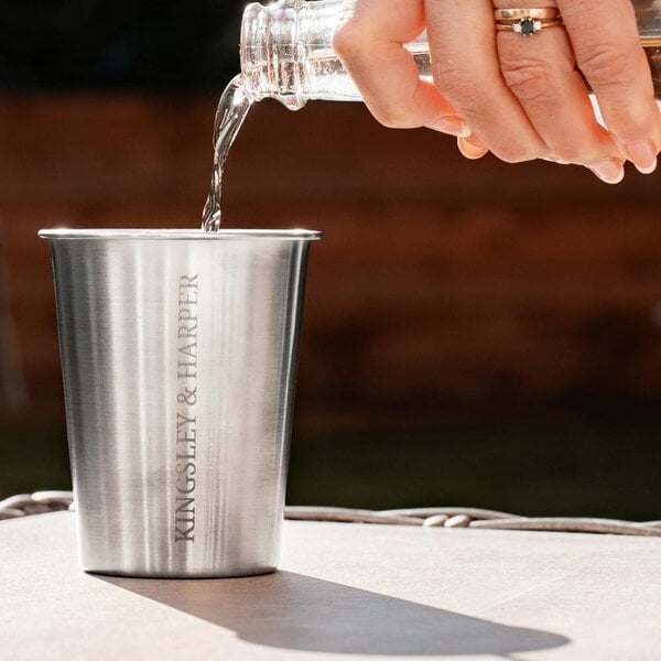 Stainless Steel Cups Set of 4 300ml - 304 Food-Grade Rust-Free BPA-Free Eco-Friendly Tumblers for Cold Drinks Lightweight Reusable Drinkware Washable