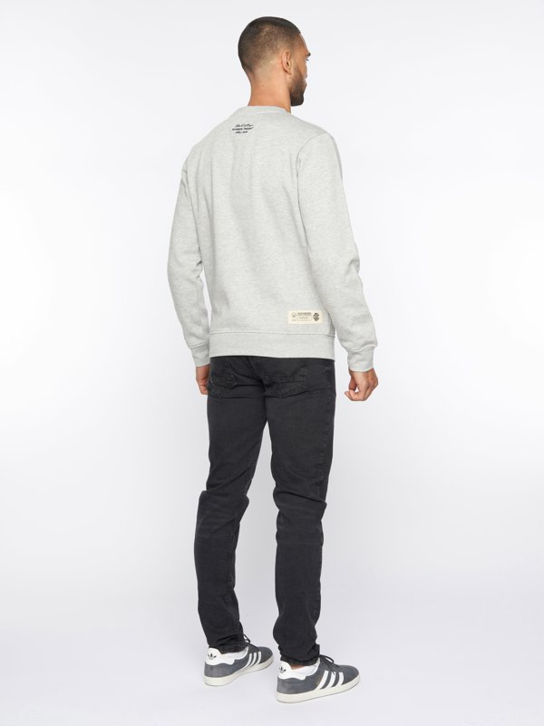 Duck and Cover Keyaan Crew Sweat Grey Marl