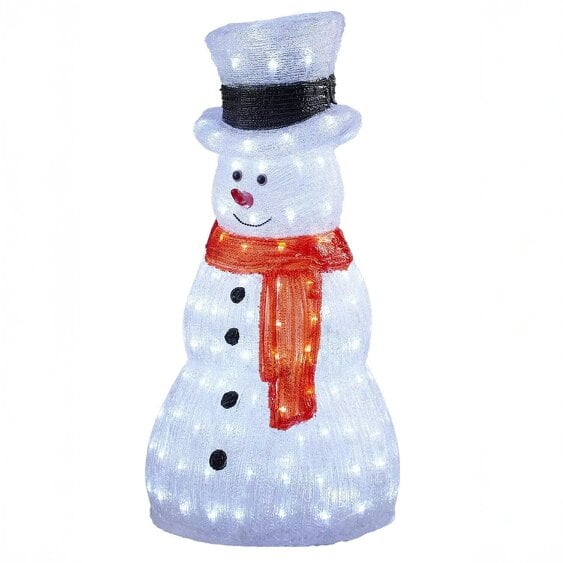 Neo 70cm Acrylic Light Up Snowman Outdoor Festive Christmas Garden Porch Decoration Display Warm White Bright LEDs Illuminated Weatherproof