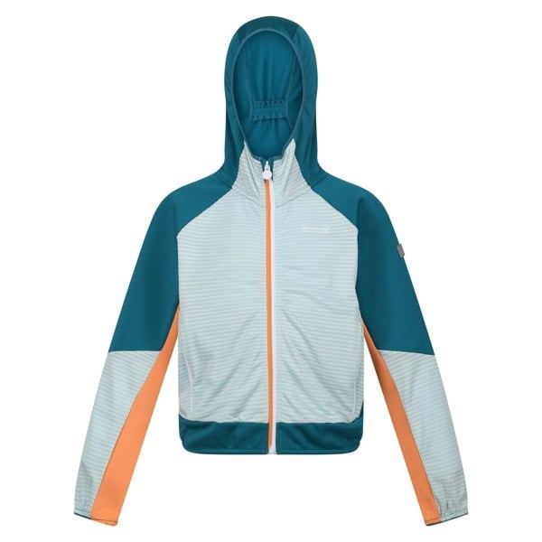 Regatta Childrens/Kids Prenton II Hooded Soft Shell Jacket - Sea Haze/Gulfstream