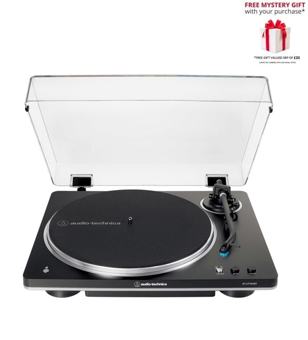 Audio Technica Audio-Technica AT-LP70XBT Fully Automatic Wireless Belt-Drive Bluetooth Turntable - Free Gift RRP 20!