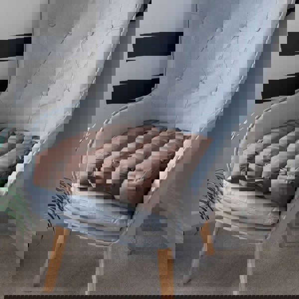 Snug City Quilted 9 Button Seat Pad Cushion Booster 100% Cotton Cover 45cm Square