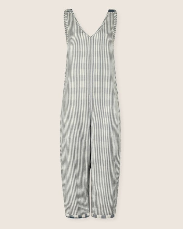 Grace Multicolour Marine Check Print Reversible Wide Leg Jumpsuit - image 6