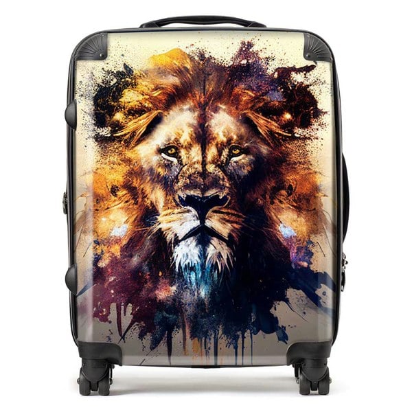 Warren Reed Majestic Lion Face Splashart Suitcase