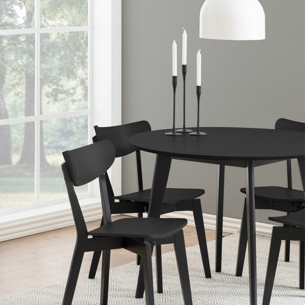 Furniture To Go Roxby Dining Chairs in Black Set of 2