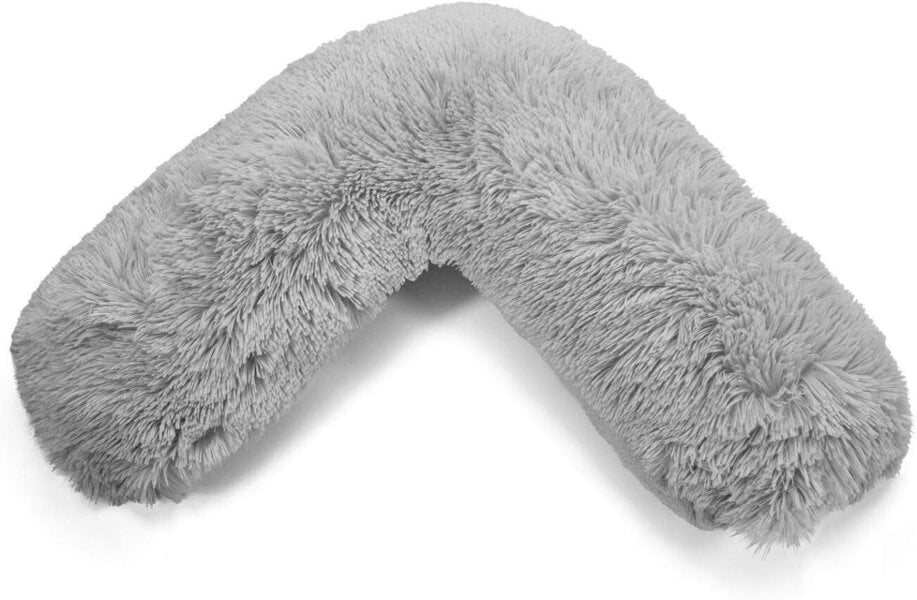 Night Zone Cuddles V Shaped Pillow – Orthopaedic Support Cushion with Case or Cover Only - Silver - Cover Only