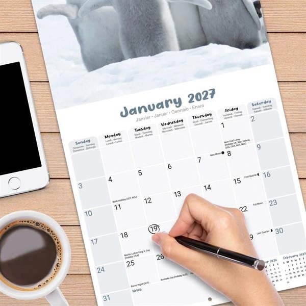 Baby Animals Calendar 2027, Wall Calendars, Month To View, Animals, Gift