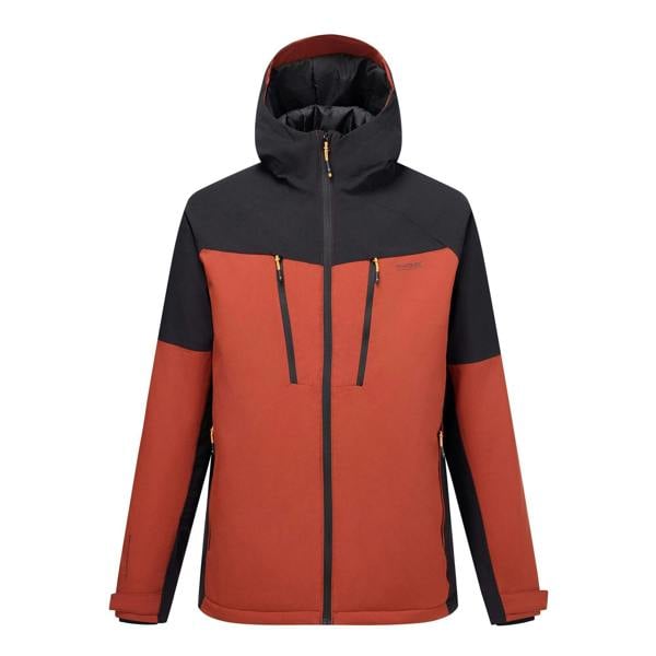 Regatta Mens Highton Two Tone Waterproof Stretch Insulated Jacket - Burnt Henna/Black - 