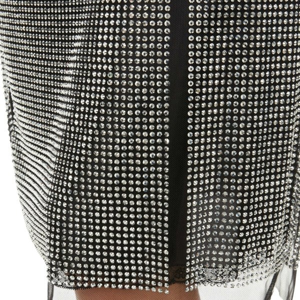 Prada midi skirt in sheer black tulle