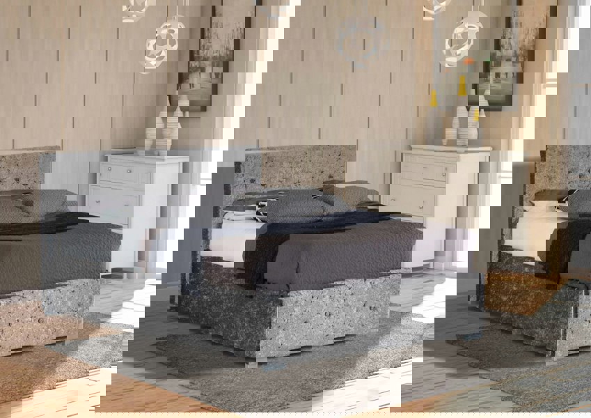 Comfy Living Nicole Crushed Velvet Ottoman Bed Frame