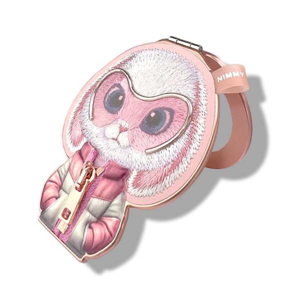 Nimmy Friends Nimmy Cool & Cute 2.0 Pink Rabbit Embroidery Magnetic Stand with MagSafe Pink - N-KM-BSZJ-030