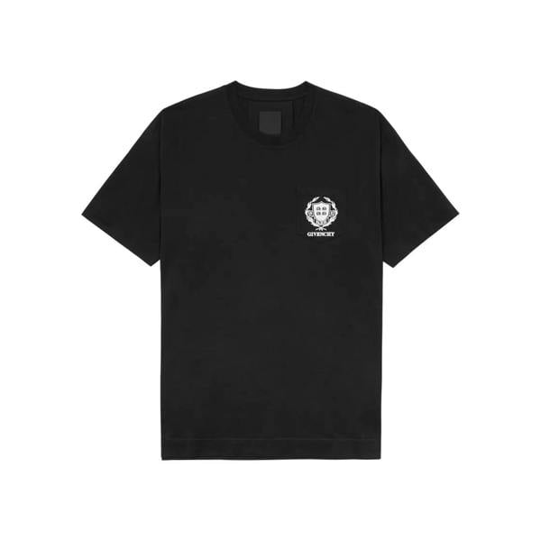 Givenchy Crest Logo T-Shirt   in  Black