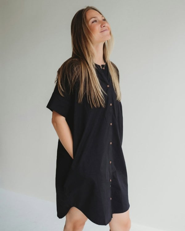 Nina Black Midi Dress- image 4