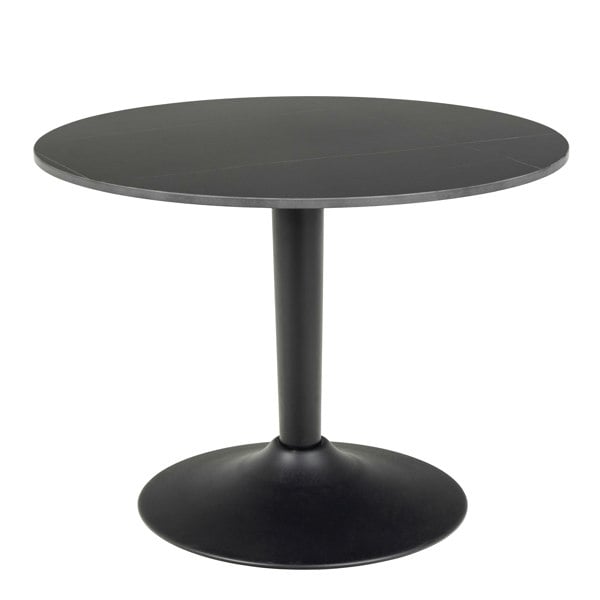 Furniture To Go Malta Ceramic Round Coffee Table in Matt black 60x45cm