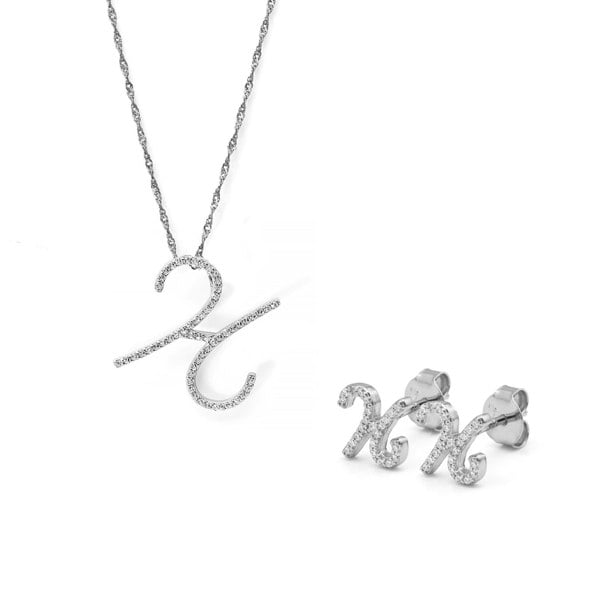 Say It With Luxe Initial Gift Set - Sterling Silver