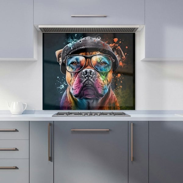 Warren Reed - Designer Staffordshire Bull Terrier Dog Splashart Kitchen Splashback