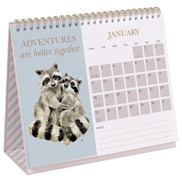Wrendale Designs, Hello Easel Desk Calendar 2027, Desk Calendars, Month To View, Animals, Gift