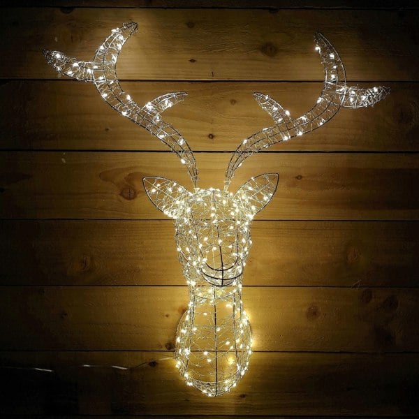 Samuel Alexander 75cm LED Wall Mounted Stag Christmas Decoration in Warm White