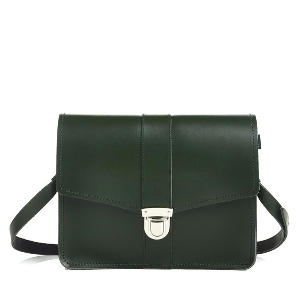 Zatchels Leather Shoulder Bag - Ivy Green