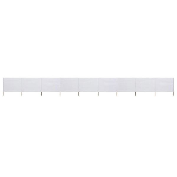 Berkfield 9-panel Wind Screen Fabric 1200x160 cm Sand White