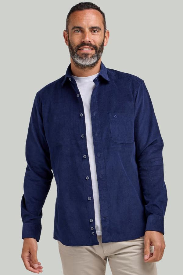 Navy Corduroy Shacket
