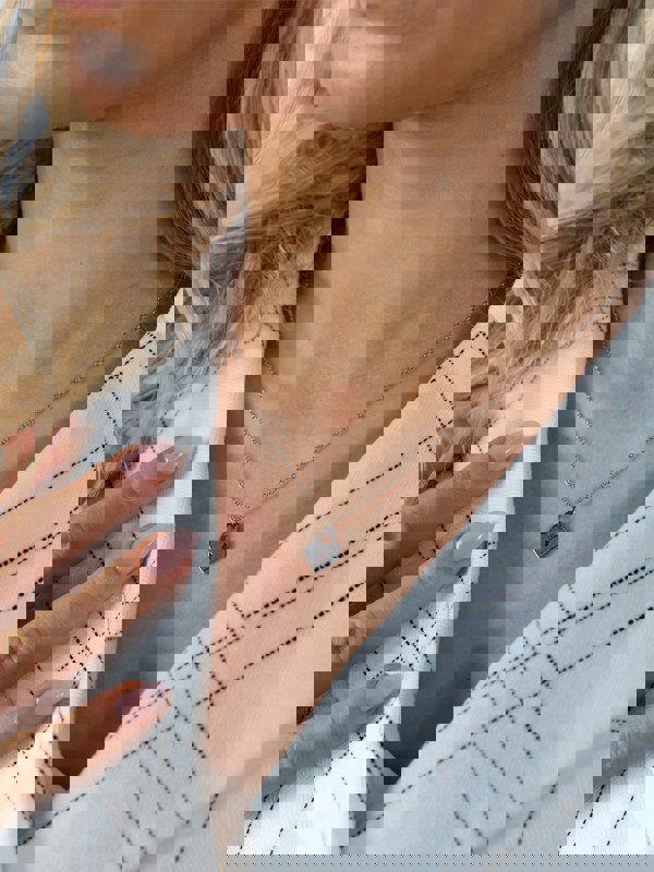 SVNX Heart Keyhole Necklace in Silver Colour