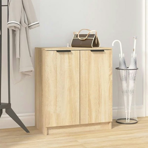 Berkfield Shoe Cabinet Sonoma Oak 59x35x70 cm Engineered Wood