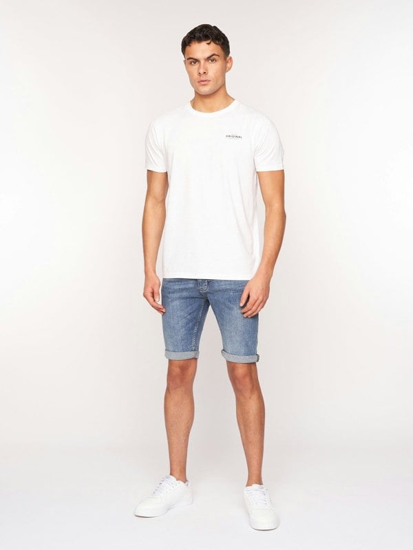 Crosshatch Tadcaster Denim Shorts Light Wash