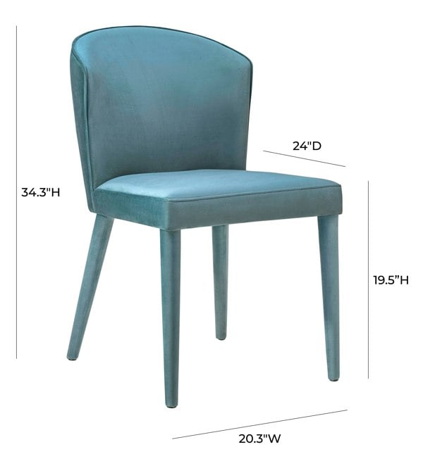 Furniture Edit Metropolitan Sea Blue Velvet Chair