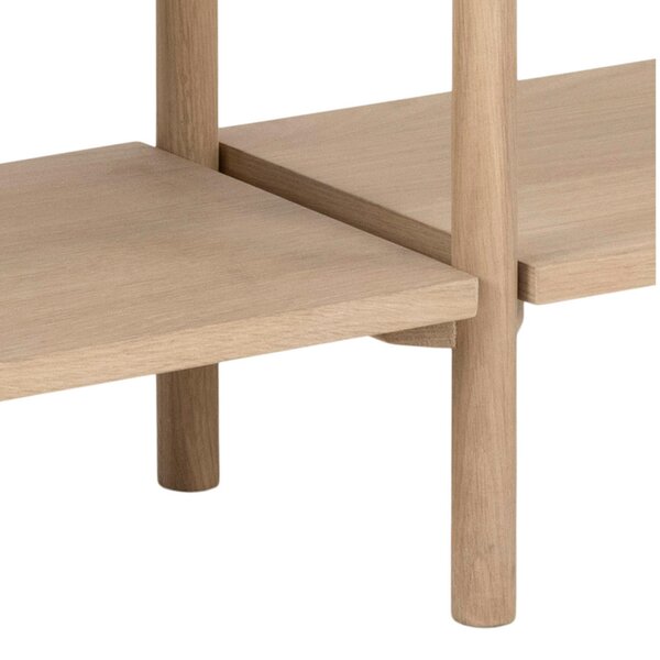 Wyld Haus Berrytwist Scandi White Oak Veneer Bookcase 4 Shelves