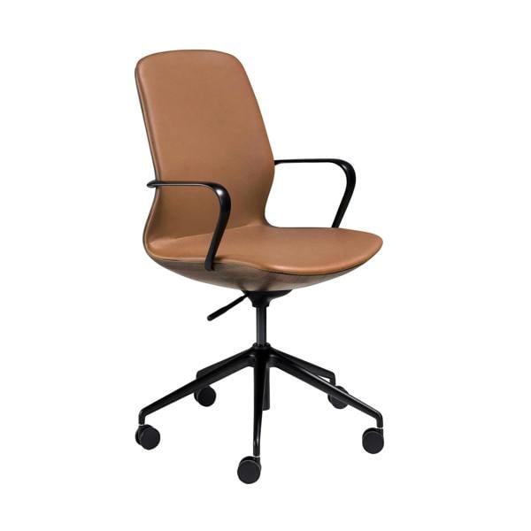 Angel Cerdá Brown leatherette  swivel office chair 4219