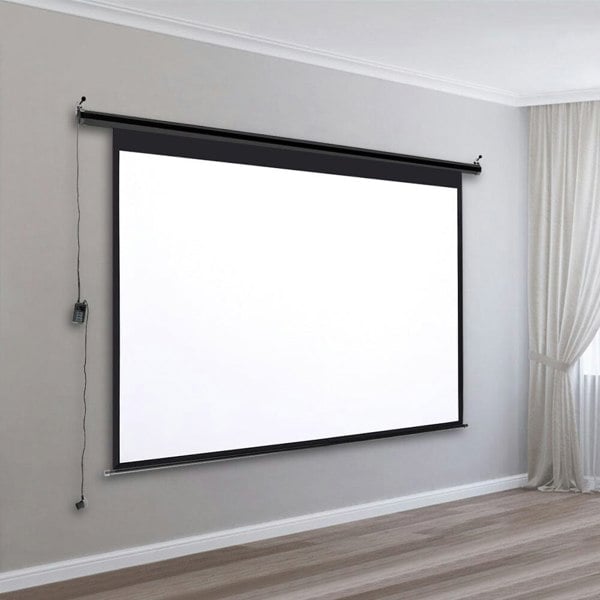 Motorized Electric Projector Screen with Remote Control Projector Screens Living and Home